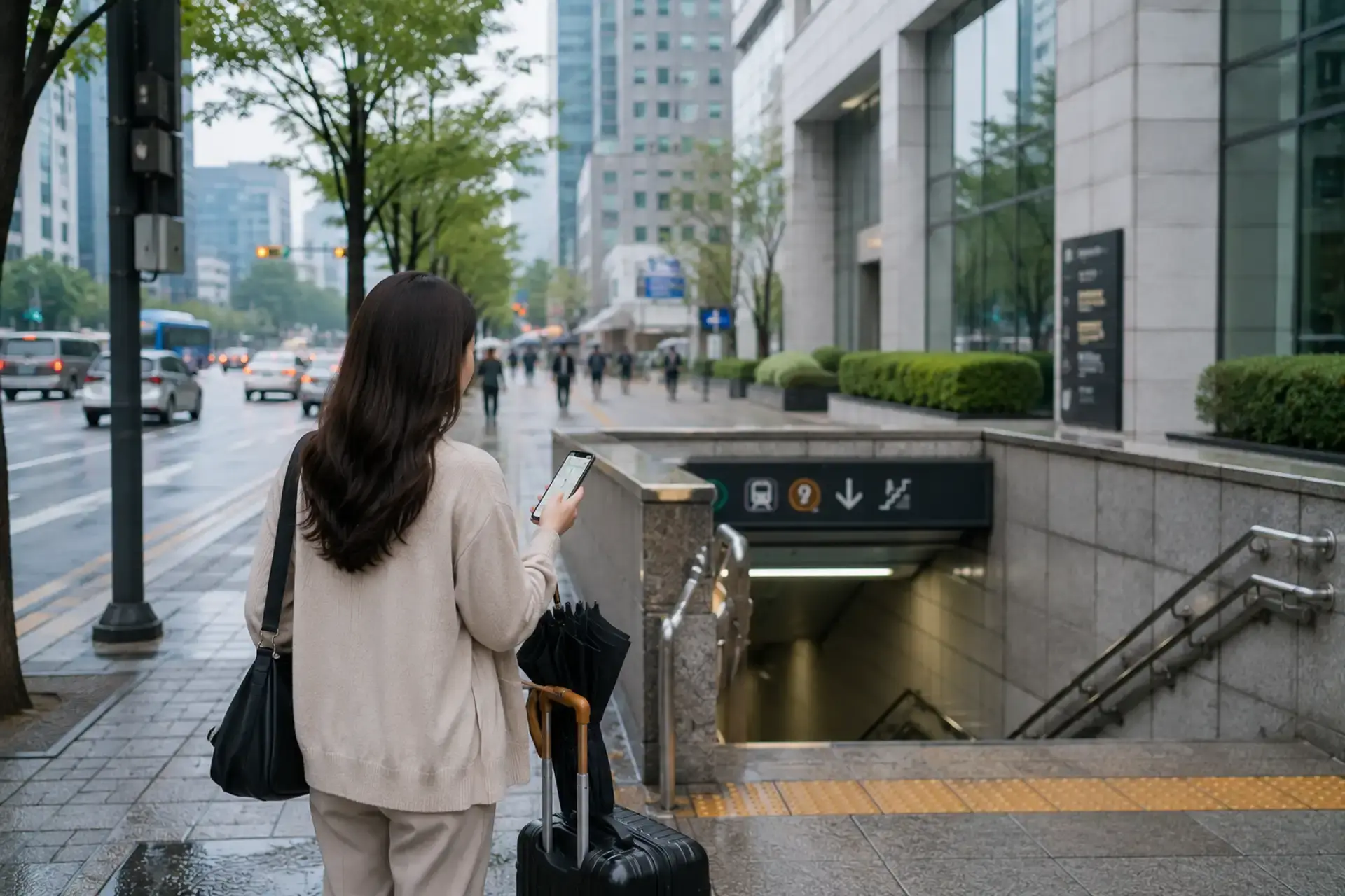 International patient navigating Seoul transportation for a scheduled health checkup