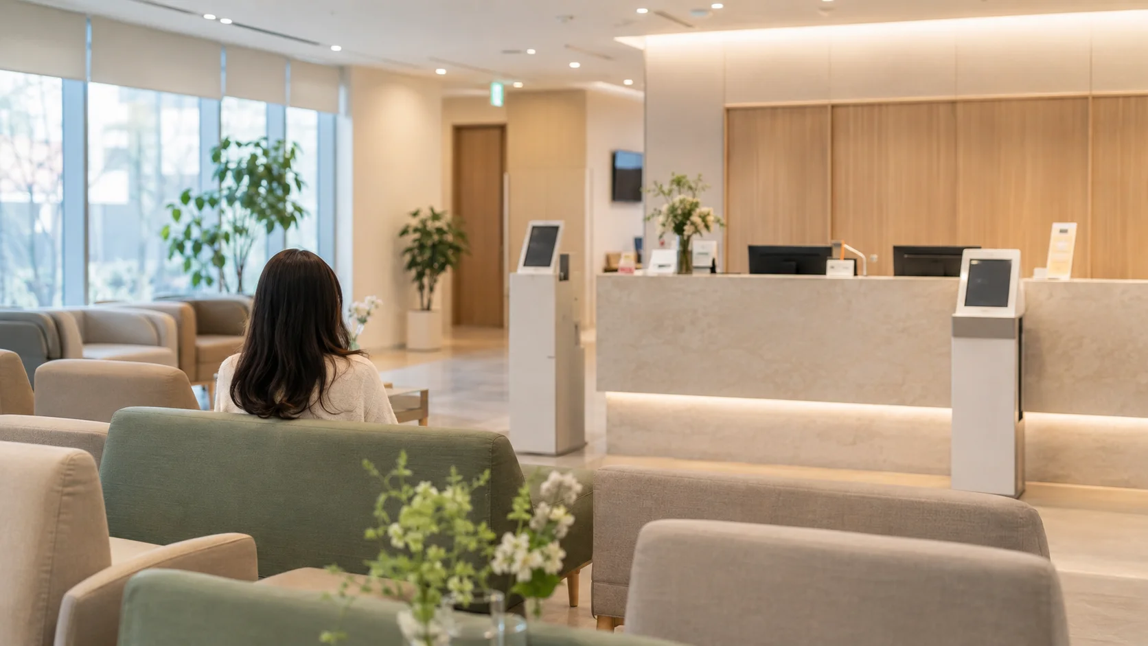 Quiet modern Korean outpatient clinic representing convenient access to everyday medical care