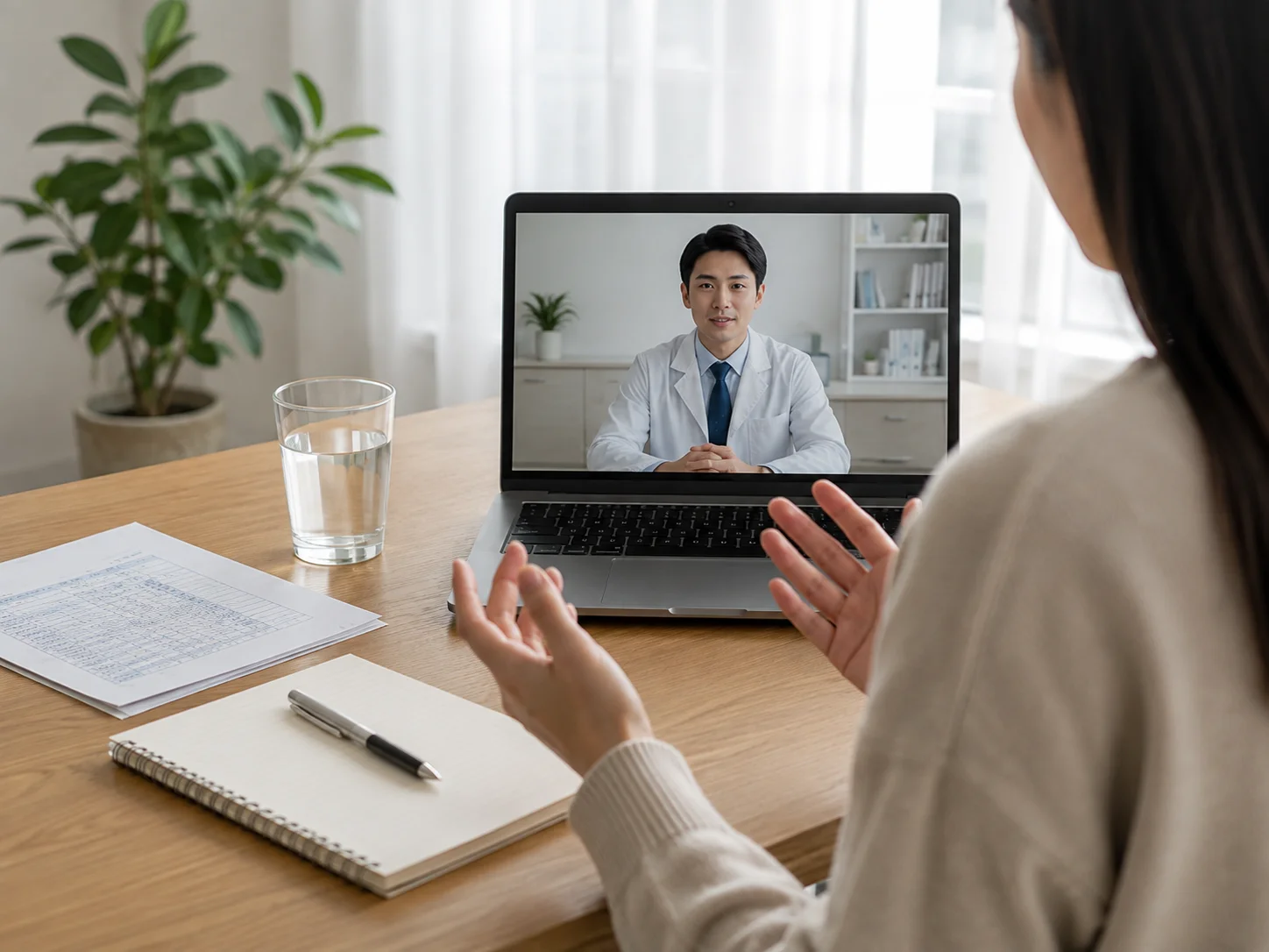 International patient preparing for remote follow-up after receiving healthcare during a Korea trip