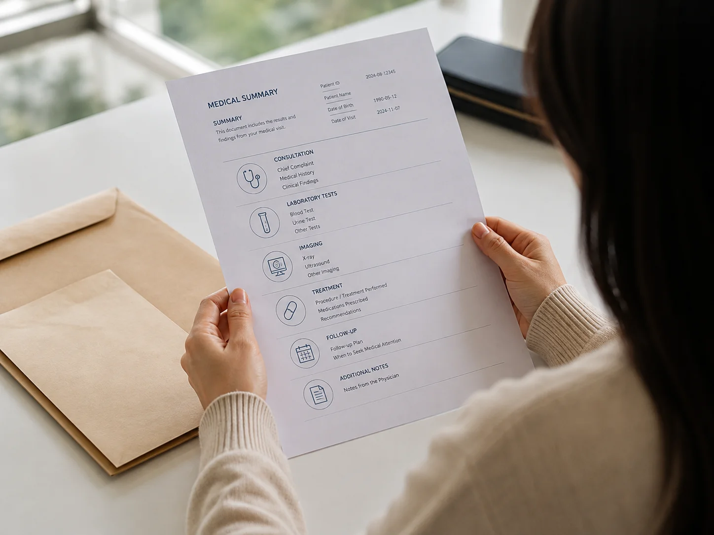 Traveler planning clinic appointments and return flight timing for a medical trip to Seoul